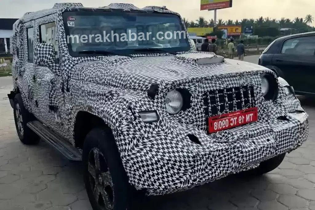 New Mahindra Thar 5 door नई जासूसी छवि और शानदार फीचर्स के साथ लॉन्च होने की तैयारी